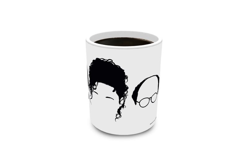 Trend Setters Seinfeld - Minimalistic Cast Portraits - Jerry George Elaine and Kramer - One 11 oz Ceramic Coffee Mug - Officially Licensed Merchandise - Perfect for Gifting or Collecting - Image 2